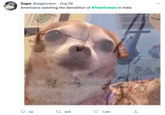Sagar @sagarcasm. Aug 28 Americans watching the demolition of #TwinTowers in India 62 429 7,591 ⠀