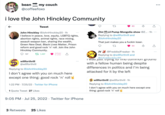 bean my couch SOON @coffeefoxo i love the John Hinckley Community John Hinckley @JohnHinckley20.1h I believe in peace, love, equity, LGBTQ rights, abortion rights, animal rights, race mixing, assault weapon ban, sharing the wealth, Green New Deal, Black Lives Matter, Prison reform and good rock 'n' roll. Join the John Hinckley Community. 197 t 1,497 Tweet willforthrill @willforthrill $ Replying to @JohnHinckley20 I don't agree with you on much here except one thing: good rock 'n' roll 1 Quote Tweet 27 Likes 1:22 PM 7/25/22 Twitter for iPhone 3,430 433 3 Retweets 25 Likes ↑ 9:05 PM Jul 25, 2022 Twitter for iPhone . 83 That just makes you a f----- loser. 27 Zhir SOON Lil Pump Mongolia show @Z....1h... Replying to @willforthrill and @JohnHinckley20 64 ← JV @FreddieJFreaker. 1h Replying to @willforthrill and @lohnHinckley20 I was just trying to fina common ground with a fellow human being despite differences in politics and I'm being attacked for it by the left willforthrill @willforthrill. 1h Replying to @JohnHinckley20 I don't agree with you on much here except one thing: good rock 'n' roll :