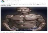 eddy (number 1 glepist) @ruggyscruggy saibaman looking at homelander after being punched 6,000 times 5:41 PM Sep 6, 2022. Twitter for iPhone