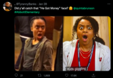 . @TyrannyBanks. Jan 28 Did y'all catch that "He Got Money" face? #AbbottElementary 21 1,869 @quintabrunson Wiland R. Abbott Elementary 17.6K Willard F [Kids giggling Willand & Abbe Elementary