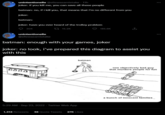 unintentionelle @ellewasamistake - 11h joker: if you kill me, you can save all these people batman: no, if i kill you, that means that i'm no different from you joker: batman: joker: have you ever heard of the trolley problem 15.2K 304 unintentionelle @ellewasamistake batman: enough with your games, joker joker: no look, i've prepared this diagram to assist you with this 0000 5:29 AM - Sep 23, 2022 Twitter Web App 185.6K batman 1,313 Retweets 46 Quote Tweets 27K Likes one objectively bad guy that murders people for fun Hille a bunch of innocent families
