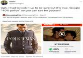 Keifer @DannyVegito Ugh. I had to look it up to be sure but it's true. Google "40% police" so you can see for yourself + DiscussingFilm @DiscussingFilm . Sep 17 'MY POLICEMAN' debuts with 40% on Rotten Tomatoes from 25 reviews. Read our review: bit.ly/PoliceDF POLICEMAN 11:01 AM - Sep 18, 2022 · Twitter for iPhone . Rotten Tomatoes Q Search MY POLICEMAN R 2022, Romance/Drama, 1h 53m *40% TOMATOMETER 25 Reviews AUDIENCE SCORE O Ratings