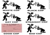 WHITE COP GAY COP NOTICE OF TERMINATION OF EMPLOYMENT n. pe 538 GOOD COP BLACK COP STRAIGHT COP BAD COP grouchy socialists