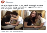 ??? @_dusty_bawls_ tryna be like this, just in our bag & genuinely growing together while being each others biggest flex. some f--- everyone else type s--- 1:10 PM Mar 1, 2021. Twitter for iPhone ...