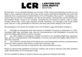 LAWYERS FOR CIVIL RIGHTS BOSTON LCR By this letter, we are formally placing you on notice of the Action and informing you that you are likely to have materials relevant to the issues in this Action, and that the Plaintiffs may seek such materials from you pursuant to Federal Rules of Civil Procedure 34(c) and 45. Accordingly, we request that you preserve immediately any and all documents, electronically stored information, and tangible things, stored in any medium, including but not limited to emails, video or audio footage, phone logs, visitor logs, payment records, manifests, text messages, and social media posts, that are or may potentially be relevant to the facts and claims alleged in the Action. Documentation to be preserved includes, but is not limited to, any information relating to: the flight of immigrants from San Antonio to Martha's Vineyard on September 14, 2022, including flight logs, passenger logs, and any communications with Defendants or anyone else about the flight either before or after it occurred; any other flights of immigrants, whether executed or not, including flight logs, passenger logs, and any communications with Defendants or anyone else about the flights either before or after they occurred; any contracts with the State of Florida for any such transportation and any communications about any such contracts either before or after their execution; and any payments received or expected for any such contracted services. Please be advised that spoliation of relevant evidence can result in sanctions and other penalties under Federal Rule of Civil Procedure 45(g). We are available by phone or email to discuss any questions relating to this letter.