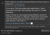 101 + Answered What is up with everyone falling to their knees in a Walmart? (self.OutOfTheLoop) submitted 7 months ago by DeusOff I'm so sorry if this has already been asked about, I had a quick search but didn't see anything! Very sorry if I missed something. Lately I've seen so many people saying different variants of "just fell to my knees in a Walmart", where did it come from?! I feel like literally everyone knows but me and it must be super obvious, I don't get it :( Here's an example of what I mean[¹] 13 comments source share save hide give award report crosspost hide all child comments all 13 comments navigate by* sorted by: top subscribe