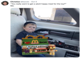 Christian @lazodc. Oct 5 "You really went to get a adult happy meal for the toy?" Me: Mlimited edition! McDonald's McDonald's M.box Cactus Plant Flea Market DRIVE Cactus Plant Flea Market McDonald's