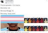 ? Anything Bot @anythingbott Automated Trans people: i'm trans Society: ok Snoop Dogg: hi Society: h-------- 409090905 250 3:53 PM . Sep 21, 2022 · Cheap Bots, Done Quick! :