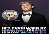 20 YouT NFT NFT PURCHASED BY LOGAN PAUL FOR $623K IS NOW WORTH $10