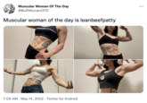 Muscular Woman Of The Day @BuffWomanOTD Muscular woman of the day is leanbeefpatty new balance 7:05 AM - May 14, 2022 Twitter for Android :