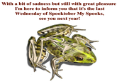 With a bit of sadness but still with great pleasure I'm here to inform you that it's the last Wednesday of Spooktober My Spooks, see you next year!