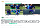 Pakistan Cricket ✔ @TheRealPCB - Oct 25 Onto the next challenge #WeHaveWeWill | #T20WorldCup 466 Ngugi Chasura @mhanduwe0718061 pops 583 13K 6,504 Retweets 2,650 Quote Tweets 24.2K Likes pe T ... Replying to @TheRealPCB As Zimbabweans we wont forgive you...you once gave us that Fraud Pak Bean instead of Mr Bean Rowan ..we will settle the matter tommorow just pray the rains will save you...#ZIMVSPAK 9:47 AM - Oct 25, 2022 - Twitter for Android