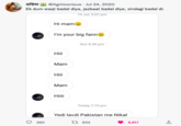 3¹ @Agrimonious Jul 24, 2020 . Ek dum waqt badal diya, jazbaat badal diye, zindagi badal di. 15 Jul, 9:07 pm 260 Hi mam I'm your big fann Hiii Mam Hiii Mam Hiiii Sun 8:36 pm Today 7:19 pm Yedi lavdi Pakistan me Nikal t633 8,817 ↑