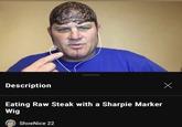Description x Eating Raw Steak with a Sharpie Marker Wig ShoeNice 22
