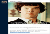 twitterites...... beware #INTERNALLY SCREAMING GIF by touma-kamijou-koh we arent "normal" fans or people, we are WEIRD. we are superwholock Expand #nyambles #twitter #tumblr #elon musk #im doing my part 07 #this feels too on the nose. and obvious. but whatever #im firing the rent gunshots besties