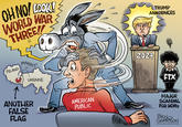I watched the speech on Fox News, but before Trump took the podium the war mongering Sean Hannity banged his war drum loudly because of that missile. He wants NATO to DO something about it! Fox News has also turned on Trump and joined the RINOs and neo-con ‘Uniparty’ in Congress. Don’t be surprised to see Sean and Fox News endorse Mike Pence for president.

That could be entertaining because we will be able to hear Pence get loudly booed during the primaries.

Let’s hope Dementia Biden doesn’t trigger nuclear war. He will trigger more inflation by continually tossing mega billions in taxpayer money to a greedy and tyrannical cocaine-addled entertainer in what is perhaps the most corrupt country in the world. What Biden is doing to America at this point amounts to a humiliation ritual and he has two more years to do more damage. Don’t look for a divided Congress to rein him in. Biden has already smilingly stated that he will change nothing. We can expect more of the same.

Trump made a remark about how the years fly by fast, but two more years of Biden and his Marxists might be too much to ask. 

Anyway, it’s official. Donald Trump is running again—and that’s great, but he has no chance of winning unless the election process is fixed. Mail-in ballots must be reigned in drastically. Destroy the voting machines. No more ballot harvesting and drop boxes. The vote must be in person and with paper ballots. They must be counted within hours. Florida provided the best example.

MAGA!

—Ben Garrison