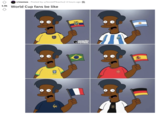 ↑ 1.0k World Cup fans be like ↓ r/memes. Posted by u/Soviet Pikachu2 4 hours ago BRASIL DISEÑO FUTBOL $C NA π