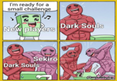 I'm ready for a small challenge New players Sekiro Dark Souls 6 Dark Souls @madebytio