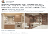 lovenhazeyyy @bebegirlgi This is so f------ smart fym?! You take your dirty clothes off, wash them, this way a pile doesnt get created and you have clean clothes everyday, i stan. melis @biebersgrills · May 29, 2019 In Germany it's the MOST NORMAL thing that washing machines are placed in bathrooms and not in the kitchen where it definitely doesn't belong???? IM- 10:22 PM - May 30, 2019 15K Retweets 552 Quote Tweets 68.4K Likes