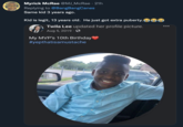 Myrick McRae @MJ_McRae 21h Replying to @BangBangCanes Same kid 3 years ago. Kid is legit, 13 years old. He just got extra puberty. Twila Lee updated her profile picture. Aug 5, 2019 - My MVP's 10th Birthday #yepthatisamustache