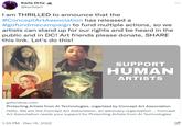 Karla Ortiz @kortizart I am THRILLED to announce that the #ConceptArtAssociation has released a #gofundmecampaign to fund multiple actions, so we artists can stand up for our rights and be heard in the public and in DC! Art friends please donate, SHARE this link. Let's do this! ORTIZ SUPPORT HUMAN ARTISTS 1:35 PM Dec 15, 2022 : gofundme.com Protecting Artists from Al Technologies, organized by Concept Art Association Hello, We are the Concept Art Association, an advocacy organization ... Concept Art Association needs your support for Protecting Artists from Al Technologies