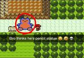 Bro thinks he's pencil statue