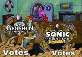 ay GENSHIN IMPACT Votes ME 10..0⁹ SONIC FRONTIERS Votes