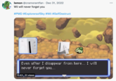 lemon @cramorantfan Dec 31, 2022 Wii will never forget you #PMD #ExplorersofSky #Wii #Self Destruct Even after I disappear from here... I will never forget you... 0:43 31 views :