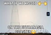 WHAT IF WE KISSED →→ SWNS.COM ON THE EUTHANASIA COASTER