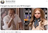 Woodrow White @woodrowwhite I've got my eye on you M'threegan VAGI 1:42 PM Jan 12, 2023 1.5M Views ...