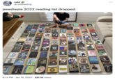 pewdiepie 2023 reading list dropped pewdiepie 2023 reading list dropped WALDO cold @coldhealing N MANA WINCKER PROGRAMMING LANGUAGE FOT WOO GLOW IN THE NAAD DARK rewar KANYE WEST TOLER afspirit www HEGEL'S BERGSDESCn L----- TEL BUN PRIMERES MINECRAFT 1612280 JAKES FOR KIDS CARE BLESBICHE FESTER WILLIE Dracula AKAN KECER Goals Or CANGIOM TURN B A LITTLE LIFE HANYAYANATINGARA INFINITE JEST Mein Kampf WARS ULTIMATE Enver CHATY Roaletler www.m OUN SERVISION CRANLID FR GOD DECUNION ANTUARD DAWKINS quide Life AUTON O LONGER HAHN 95% man's. Life THE ROSE OF PARACELSUS Phone And L. BON HOBBARD DIANETICS THE ANARCHIST COOKBOOK TOMOR She love Hypothesi www.wa www BOOK MORMON SPRILOR CO Chand EVERYONE POOPS BUNALD REAC DAN PADOLIPE PENIN Lack Tom's Cabin BELARIET BEECHER AFTTRY ORNE = PASH WHITNEY IRAK S---- L-CAICHER RVE SHIVER ARRATIONIS. MATLANDIRA HARRY POTTER www.g 8:13 PM Jan 19, 2023 327.7K Views Asekosons by Mark Crongan Sidanty THE CAT IN THE HAT 12 -Dr. Sess HEAR EVANGELION KUBARK N FROWERY FATEHLA BRILLED BY MY TWO AURORA SOMMERS TENTANG MA The MIN TRO THE ART WAR S airlfriend The Shiman Unabomber Manifesto TERNIDAY The Char CAT L NOW TO AVOID HARSHIPE BUSE SHIPS MONZE ACE MOST COWBOYS KARA BOREALEY Th THE GAME Not Straus Andiya'y PLATINUM ARTESANA Ulyses James Joyce he THE SUBTLE ART OF NOT GIVING A PICK TOR THE BROTHERS KISHIN †) ART LEGY A DISABLED? CARTES THE LEAD SONGS R IDENTIFYING WOOD orc PIMEYSEM TER PRINCE HARRY WANKER THE BRYSSEY GOD AYN RAND ALLAS SHRUGED WASH YOUR PENIS in Teter xx Ainsley Harriott's Fresh and Fabulous Meald in Minutes ORDAN B. PETERSON CAPR CONCENT Legion Expiration Loneliness TURNER DIARIES Da Jesus BOOK Plant B children matrix THE HOLY QURAN EXEGESIS AND COMMENTARY ANDREW TATE David Icke M : ELON MUSK S DONALD TRUMP VA ARTE D NEGOCIAC