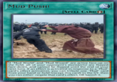 MUD PUSH! ZE 32021041 ST 33111 [SPELL CARD MUD1-EN003 If "Mud World" and "Mud Wizard" are active face-up on the field, all of your opponent's monster(s) are flipped face-down, and cannot be flipped until the end of your next turn. If an effect is activated in response to a "Mud" card's effect activation, you can tribute one "Mud" card from your hand or field (except this card) to the GY, then you can either: negate that card's effect, OR banish it. © 2023 SHOE HAT