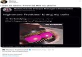Nightmare Fredbear Biting My Balls Malina @v3ng3n i was 15 when i tweeted this so yknow Malina/Cassie (Tasque Manager's Housewife) @malinabasedrot Nightmare Fredbear biting my balls so So Satisfying @sosatisfying Apr 9 What's happening here? #sosatisfying 5:33 PM Sep 13, 2021- Twitter for iPhone Western Traditionalist A 23 year old sculpted this. SO SATISFYING What's your excuse? Show this thread @Western_Trad. Jan 12