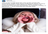 Victor Shi @Victorshi2020 This is the image that the rest of the world will remember when they think of Marjorie Taylor Greene. They are going to view Marjorie Taylor Greene as someone who shows absolutely no respect, civility, or decorum - and nothing will change their assessment. 11:39 AM. Feb 8, 2023 23.9K Views