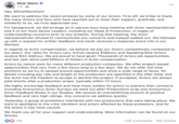 Dhar Mann 21h. Hey, #DharMannFam! We want to address the recent protests by some of our Actors. First off, we'd like to thank the many Actors and fans who have reached out to show their support, gratitude, and solidarity to us, we truly appreciate you. For background, we did arrange an in-person hour-long meeting with Actor representatives and 2 of our most Senior Leaders, including our Head of Production, in hopes of understanding concerns prior to any protests. During that meeting, the Actor representatives refused to communicate any concerns and instead walked out. We followed up with a request for written feedback and never received a response (more info in our Stories). In regards to Actor compensation, we believe we pay our Actors competitively compared to our peers. Our rates for Actors vary: Extras receive $18/hour and Speaking Role Actors receive $33-44/hour. We are proud to have given Thousands of Actors job opportunities and last year alone paid Millions of Dollars in Actor compensation. Actors by nature work for many different production companies. We offer project-based opportunities that vary from a few hours long to a few days. We do not offer full-time positions as we try to spread around opportunities and show a wide range of faces. All details including pay rate and length the production are specified in the offer letter and the Actor has the freedom to accept or decline the project. If accepted, Actors are always paid shortly after a production wraps, typically within 72 hours. We highly encourage feedback and have many outlets for actors to express their concerns including Anonymous Actor Surveys we send out after Productions wrap and Anonymous Actor Feedback Boxes in our Studios. We receive an overwhelming amount of positive feedback and very high ratings. Any concerns we address quickly. Yesterday, a group of protestors interfered with two productions that were taking place. We want to apologize to the crew members and actors affected by these protestors, and for the stress it may have caused. We thank you all for your support and understanding. More information can be found on our Stories. C 11K 1.5K comments 193 shares