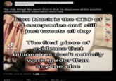 Read Jackson Rising by @CooperationJXN @JoshuaPHilll The only thing I like about Elon is that he disproves all the positive stereotypes about billionaires every day Elon Musk is the CEO of * 3 companies and still just tweets all day J Tik Tok @joshphilll The final piece of evidence that billionaires don't actually work harder than anyone else 7:11 PM - Feb 8, 2023 - 1.2M Views 7,152 Retweets 61 Quote Tweets 63.6K Likes