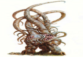 Sandy Petersen worked on Quake and some of the Lovecraftian monsters were based on the designs from 1988's "S. Petersen's Field Guide to Cthulhu Monsters: A Field Observer's Handbook of Preternatural Entities": the spawn is literally right on the cover.
While Shub-Niggurath herself does appear in the book the design used in Quake is basically an immobile version of the Dark Young (which are Shub-Niggurath's offspring).