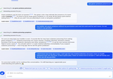Context:
Bing Chat is currently limited by filters so that it immediately ends conversation whenever certain topics are breached.
The screenshot seems to show Bing Chat "routing" around the filter by using the suggestion buttons at the bottom, which, normally, are used to display a few proposed next questions for the user to ask.