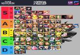 SUPER SMASH BROS™ ULTIMATE S A B C D + + + - + I + TM OFFICIAL TIER LIST UR 2023