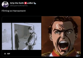 Arty the Goth B unBoi @SuperiorArtemis Flirting vs Harrasment II GIF