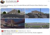 interesting theory. my 1:1 scale Minecraft Preston Bus Station says otherwise Inventory Inventory it's a f----- emu @adamjamesdavis_ DOG NEWS Enote Inventory Inventory 32--13- BBC News (World) @BBCWorld. Mar 9 Mental-health crisis from pandemic was minimal, study suggests bbc.in/3ZAOEHD ... Drop Enote