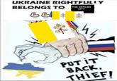 UKRAINE RIGHTFULLY BELONGS TO BBI €49 THE VATICAN CITY PUT IT BACK, THIEF!