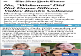 = The New York Times No, 'Wokeness' Did Not Cause Silicon Valley Bank's Collapse Blaming workplace diversity or environmentally and socially conscious investments for the firm's downfall signals a "complete lack of understanding of how banks work," one expert said. Daily Mail News .com REVEALED: Only ONE member of failed SVB's board had a career in investment banking - and the rest were Obama, Clinton mega-donors who 'grieved' when Trump won including one who went to Shinto shrine 'to pray' By Melissa Koenig For Dailymail.Com 13:02 EDT 14 Mar 2023, updated 13:45 EDT 14 Mar 2023 PRAYED AT SHINTO SHRINE ADVERTISEMENT REAL BANKER IMPROV ACTOR 10+5 View gallery