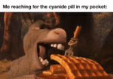 Me reaching for the cyanide pill in my pocket: