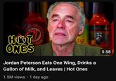 CHILLI HOT ONES Jordan Peterson Eats One Wing, Drinks a Gallon of Milk, and Leaves | Hot Ones 1.5M views • 1 day ago 5:58