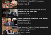 REOPENING Australia 1 27:55 22:22 it's just a prank! 1:48 1:29 RAT GIVEAWAY !!! (Last 5 RATs in Australia) Scott Morrison MP 8K views • 1 week ago Australia continues to safely reopen to the world (this one's not even edited Imao) Scott Morrison MP 218 views • 1 month ago Letting Everyone Get Covid PRANK (GONE WRONG) ((GONE SEXUAL???)) Scott Morrison MP 703 views • 2 months ago I ASK JENNY IF IT'S OK TO TORTURE IMMIGRANTS (Her answer will shock you!) Scott Morrison MP 8.8K views • 6 days ago New