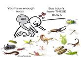 You have enough BUGS 0 #CrazyMantisLady But I don't have THESE BUGS m