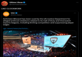 team fortress fandom enter the chat and activated his mic: Ultima | #BLM @UltimaShadowX LIKE CLOCKWORK VGC VGC @VGC_News Activision Blizzard has been sued by the US Justice Department for alleged antitrust violations related to its Call of Duty and Overwatch esports leagues, including limiting competition and suppressing player wages vgc.news/news/activisio... FUSION LONDON ⠀