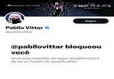 KABLLO VITTAR Pabllo Vittar @pabllovittar ALBUM NonQavak JÁ DISPONÍVEL Seguir @pabllovittar bloqueou você Você está impedido de seguir @pabllovittar e de ver os Tweets de @pabllovittar.