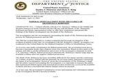 PARTMENT OF JUSTI THE UNITED STATES DEPARTMENT JUSTICE United States Attorneys Sandra J. Hairston and Dena J. King United States Attorneys' Offices for the Middle and Western Districts of North Carolina FOR IMMEDIATE RELEASE Wednesday, April 12, 2023 FEDERAL OFFICIALS MEET WITH THE FAMILY OF SHANQUELLA ROBINSON CHARLOTTE, N.C. - Federal officials with the U.S. Attorneys' Offices in the Middle and Western Districts of North Carolina and the FBI met with the family of Ms. Shanquella Robinson and family representatives today to offer their condolences and present the findings of the federal investigation into the death of Ms. Robinson. The investigation into the circumstances surrounding the death of Ms. Robinson has been a priority for federal prosecutors and the FBI. The FBI has worked diligently to conduct a detailed and thorough investigation of the evidence available in this case. In coordination with Ms. Robinson's family, an autopsy was conducted in the United States by the Medical Examiner's Office in Mecklenburg County. As in every case under consideration for federal prosecution, the government must prove, beyond a reasonable doubt, that a federal crime was committed. Based on the results of the autopsy and after a careful deliberation and review of the investigative materials by both U.S. Attorneys' Offices, federal prosecutors informed Ms. Robinson's family today that the available evidence does not support a federal prosecution. The death of Ms. Robinson has been incredibly difficult for her family and the community. As a matter of policy, federal officials generally do not issue public statements concerning the status of an investigation. However, given the circumstances of Ms. Robinson's death and the public concern surrounding this investigation, it is important to reassure the public that experienced federal agents and seasoned prosecutors extensively reviewed the available evidence and have concluded that federal charges cannot be pursued. As in any case, the government is prepared to review and examine new information related to the investigation should it become available. ###